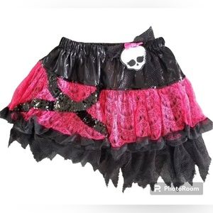 Monster High Child One Size Pink and Black Tutu Brand New